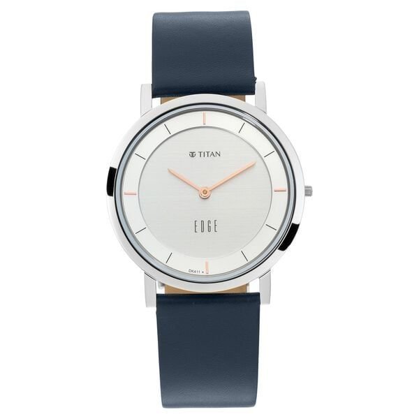 Titan Quartz Analog White Dial Leather Strap Watch for Men (NS1595SL06)
