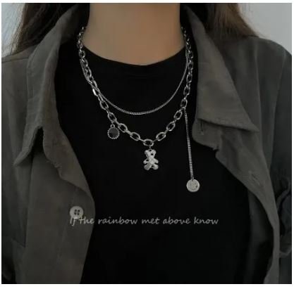 Exquisite Double Layer Shiny Necklace for Women – Fashion Jewelry Gift