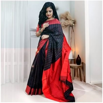 Dhupain's Elegant and Affordable Black Sarees - A Perfect Fusion of Comfort and Fashion for a Stunning Look - Ideal for All Season and Occasion